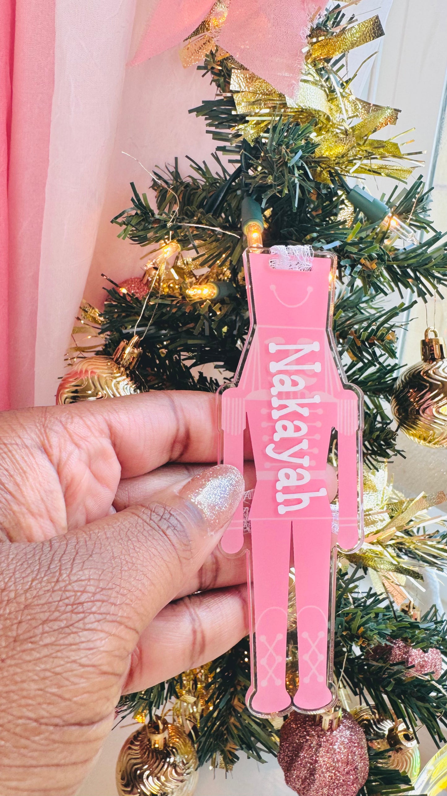 Pink Nutcracker Ornament