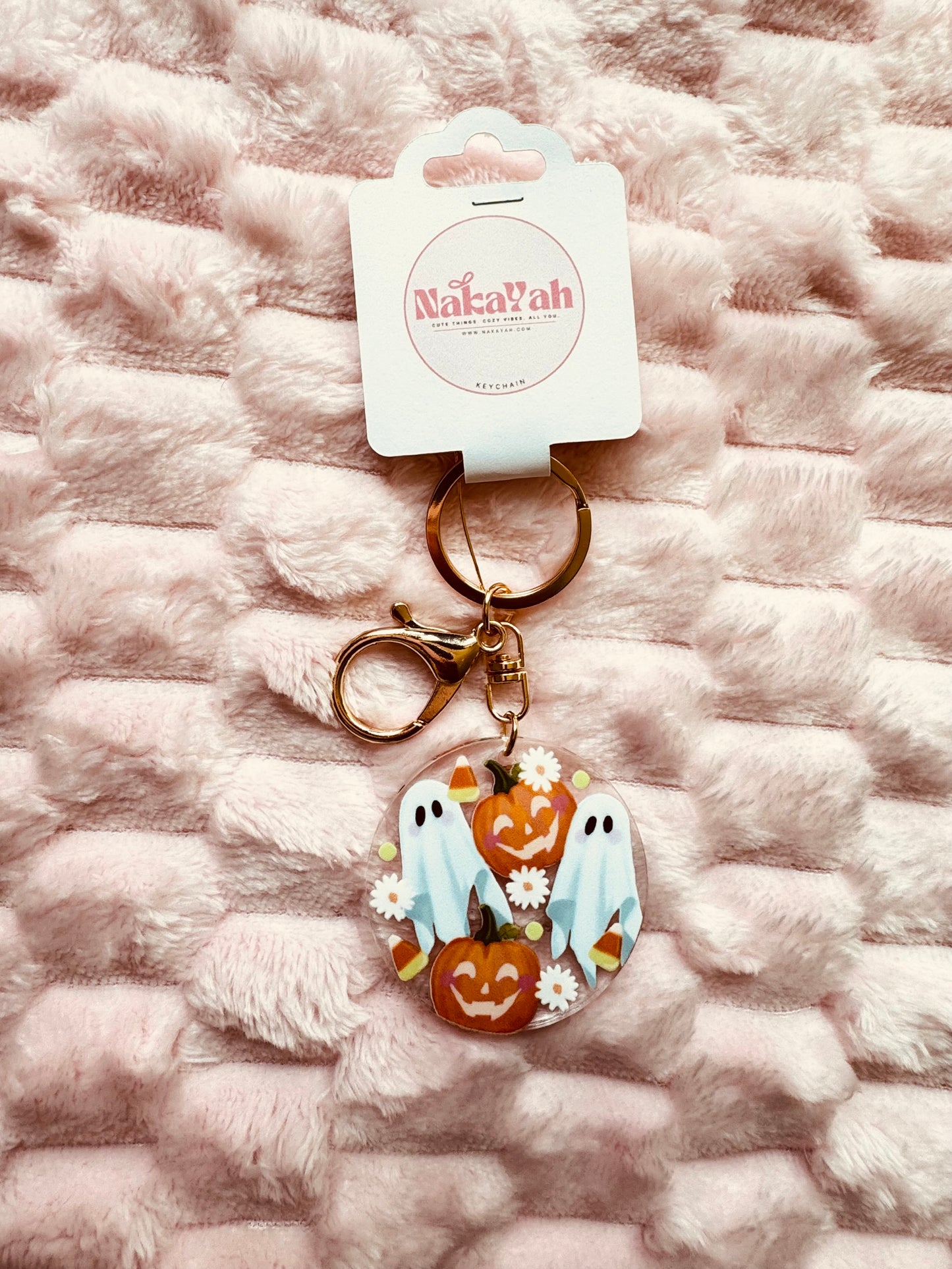 Pumpkin Ghost Acrylic Keychain
