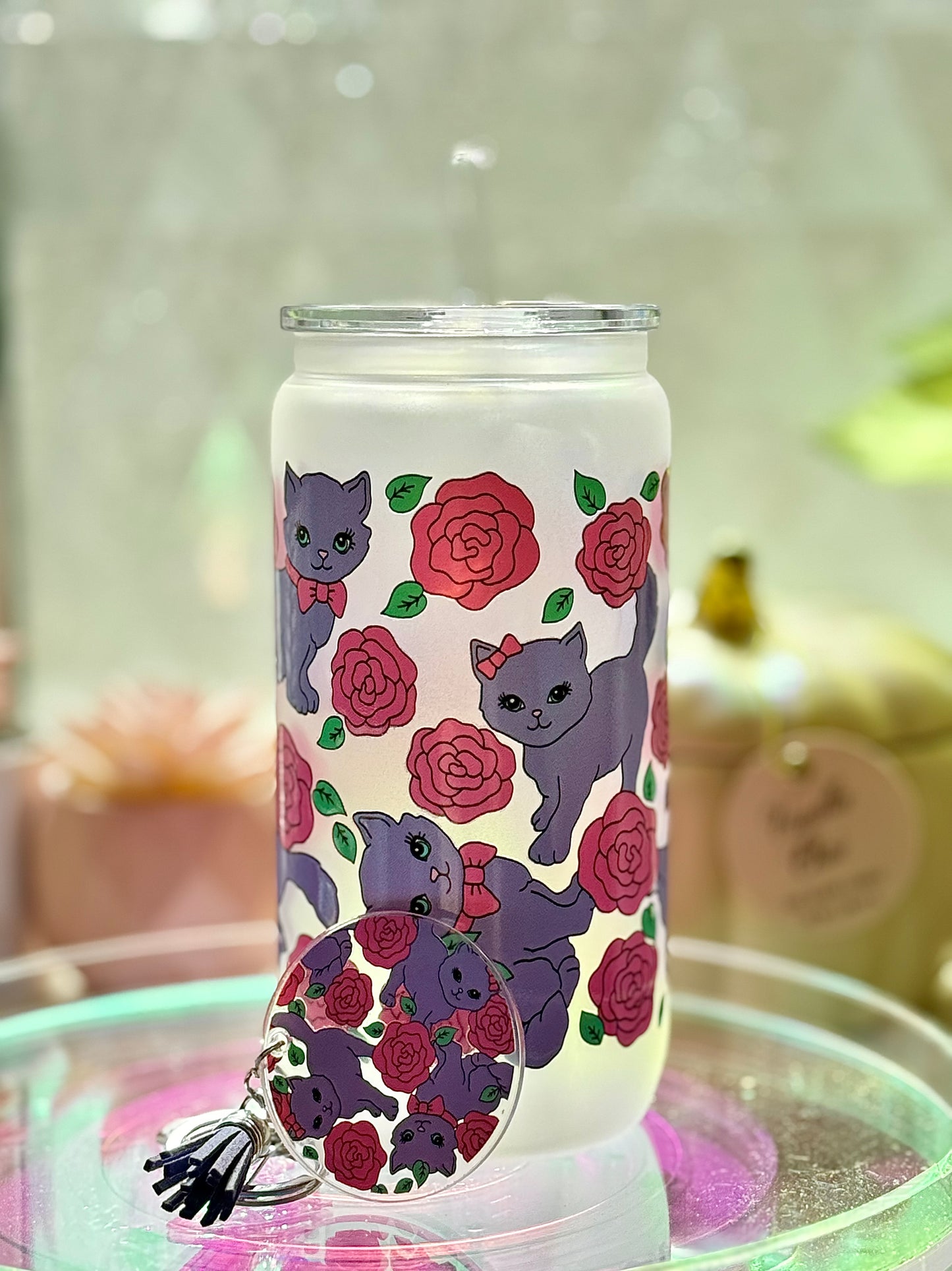 Cute 2pc Cup Keychain Set