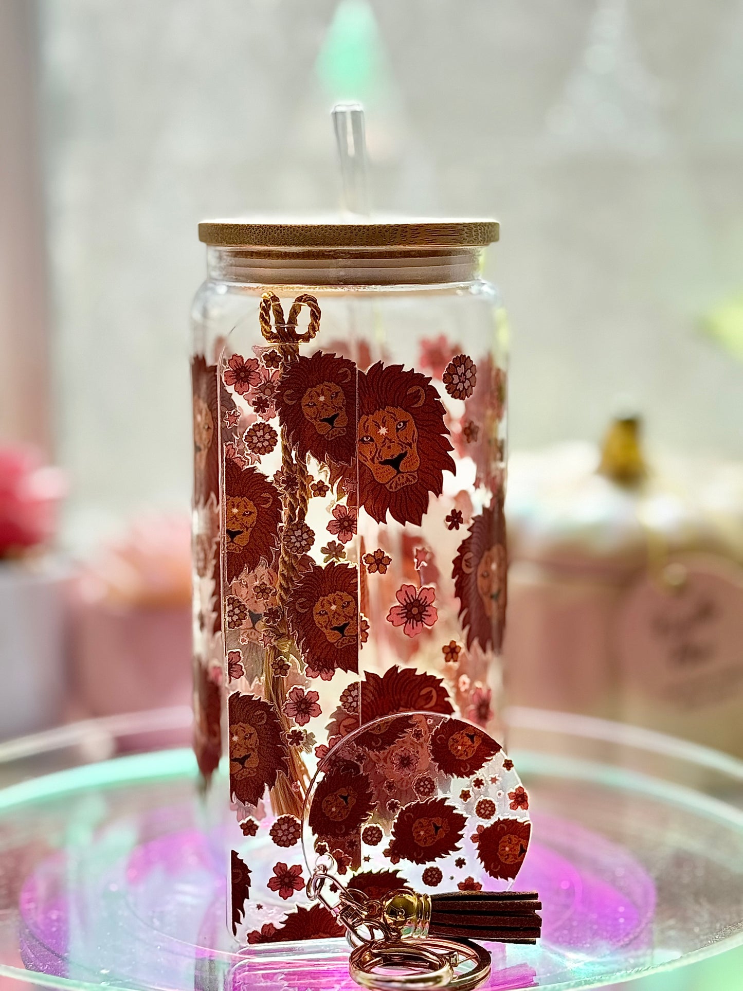 Cute 3pc Cup Bookmark Keychain Set