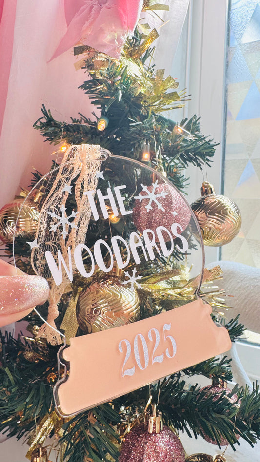 Snow Globe Family Ornament