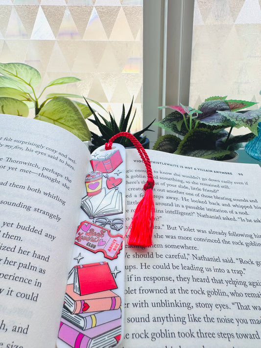 Book Lovers Club Acrylic Bookmark