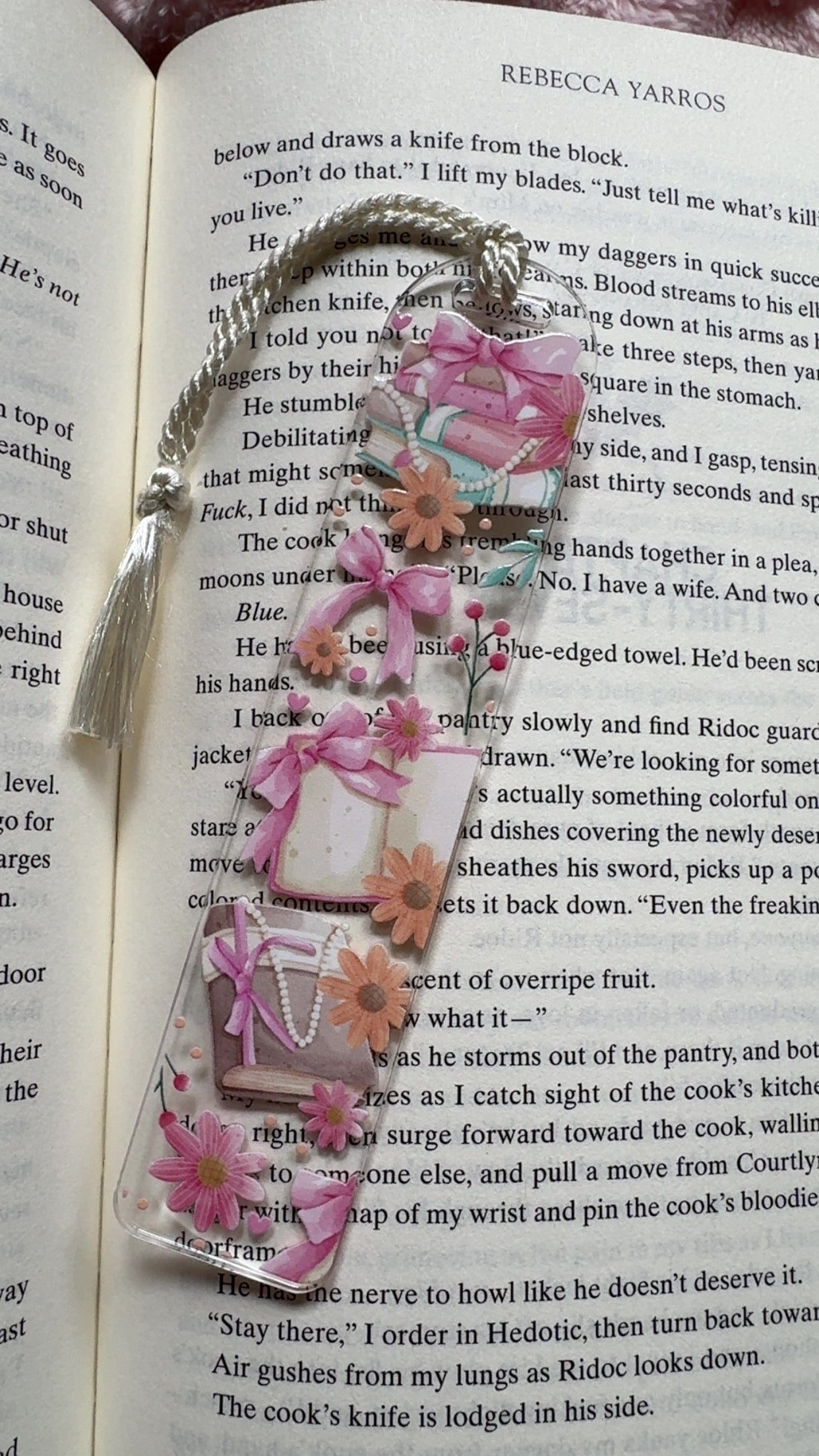 Romantic Reading Acrylic Bookmark