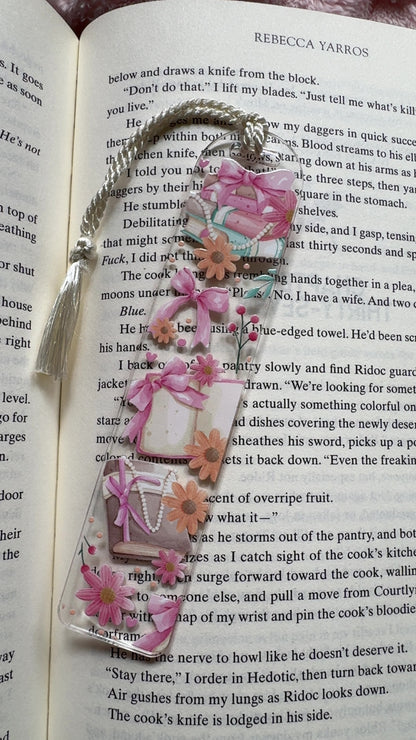 Romantic Reading Acrylic Bookmark