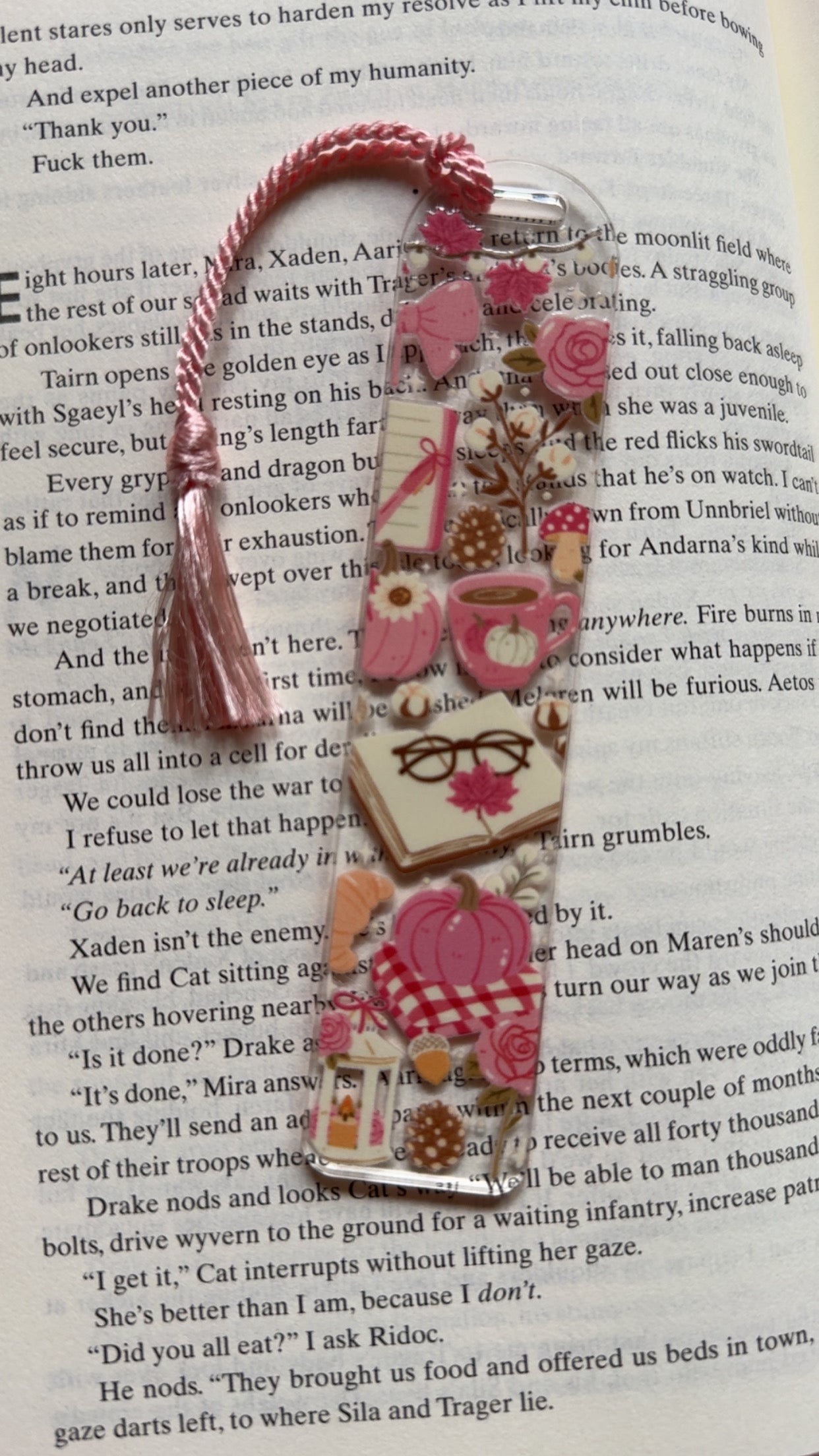 Cozy Fall (Blush) Acrylic Bookmark