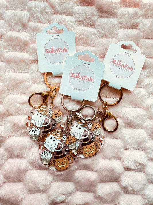 Halloween Cafe Acrylic Keychain