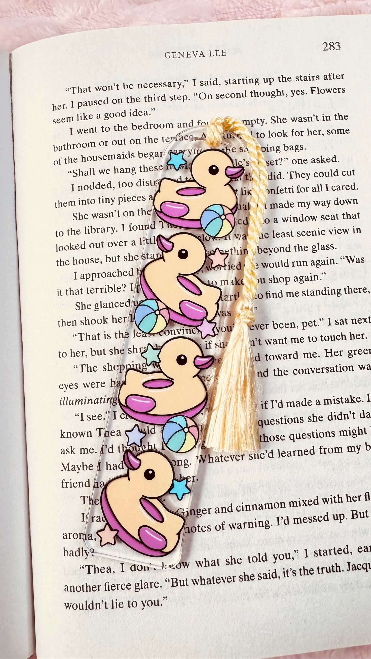 Duckies Acrylic Bookmark