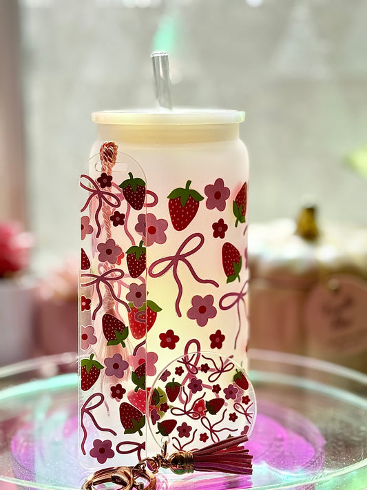Cute 3pc Cup Bookmark Keychain Set